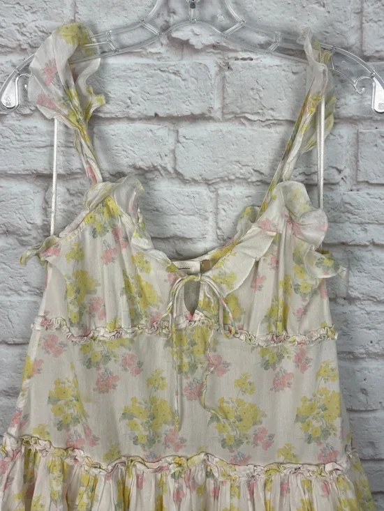 LoveShackFancy Frista Sherbert Sunrise Cotton Floral Mini Dress Size M - Picture 5 of 9
